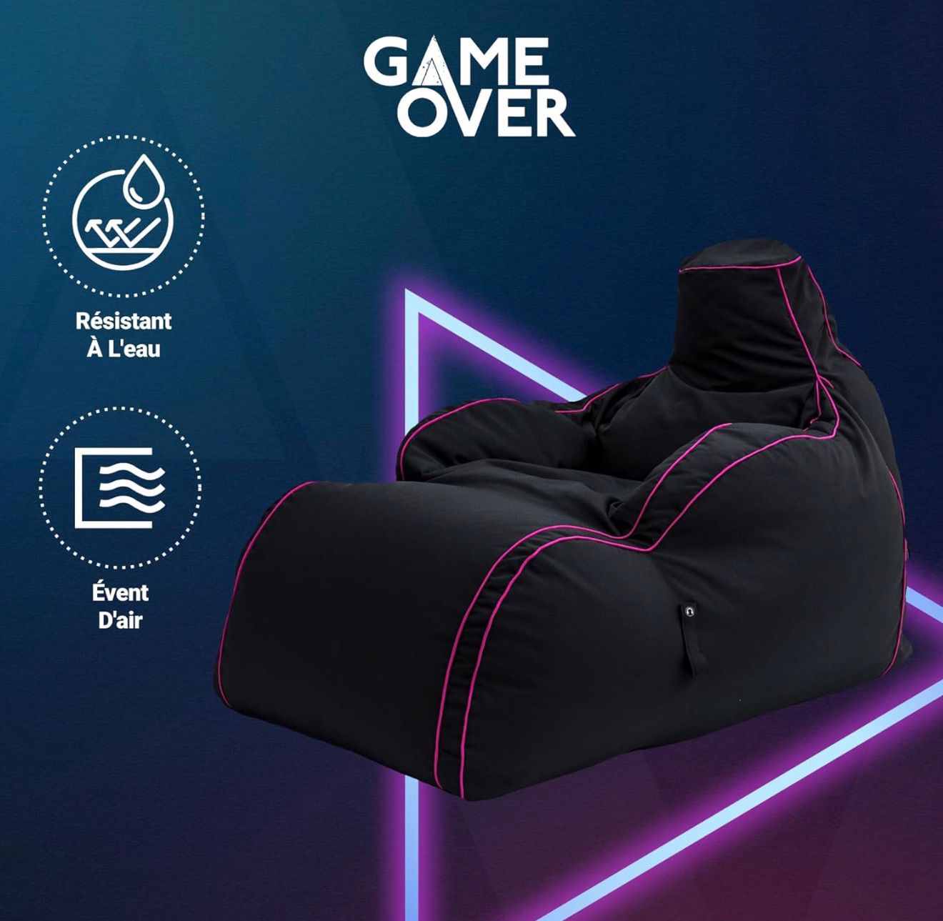 GAME OVER Gaming Bean Bag Chair - Image 7