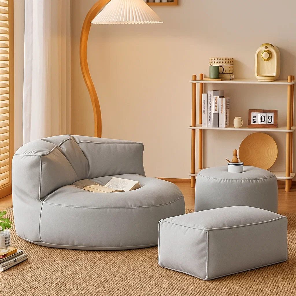 Loaf Leatherite Bean Bag with Footrest - Image 11