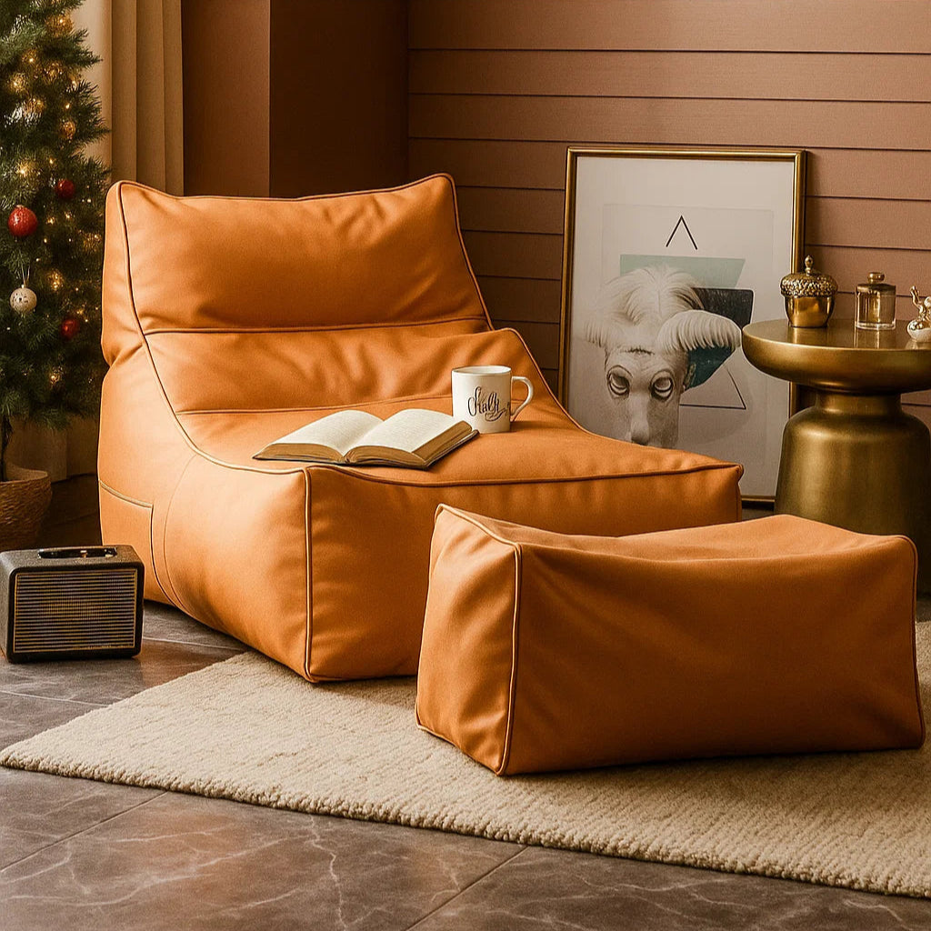 Beach lounger Bean Bag Sofa Set (Free FootRest) - Image 4