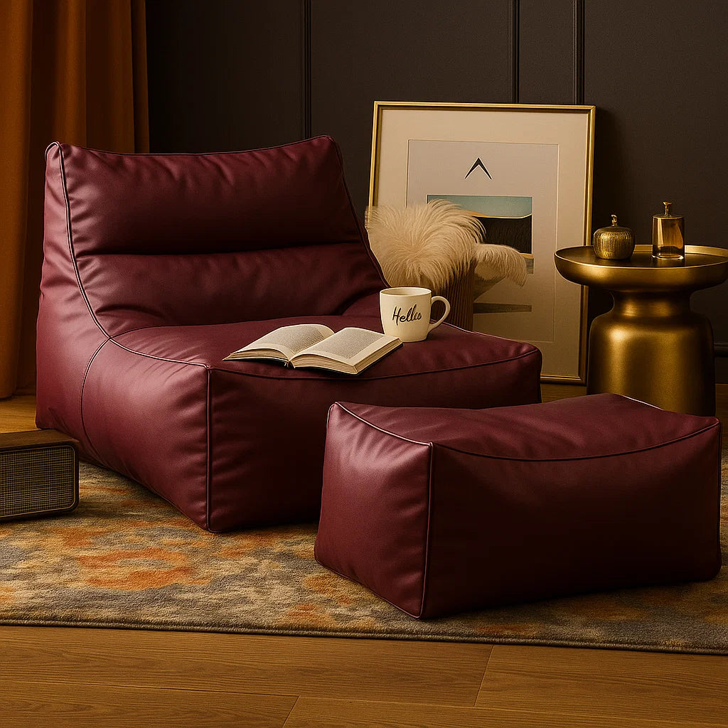 Beach lounger Bean Bag Sofa Set (Free FootRest) - Image 10