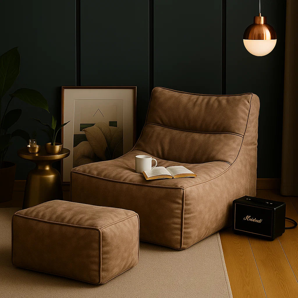 Beach lounger Bean Bag Sofa Set (Free FootRest) - Image 11