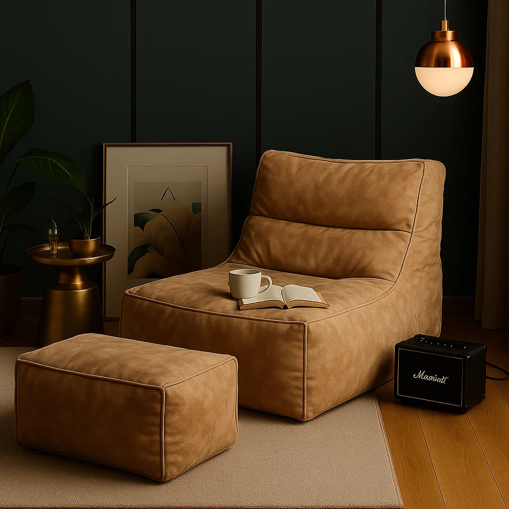 Beach lounger Bean Bag Sofa Set (Free FootRest) - Image 12