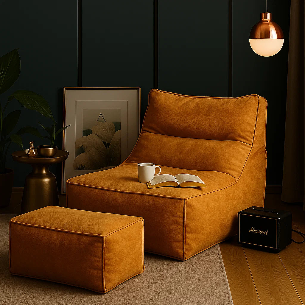 Beach lounger Bean Bag Sofa Set (Free FootRest) - Image 13