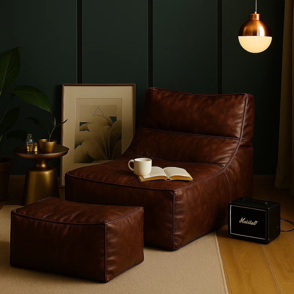 Beach lounger Bean Bag Sofa Set (Free FootRest) - Image 14