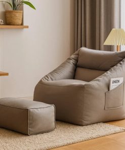 Alternative view of SofaSac Leather Bean Bag with FREE Foot Rest