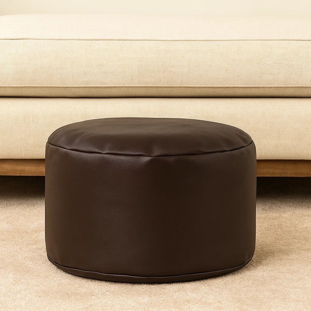 Leatherette Round Bean Bag Footrest - Image 2
