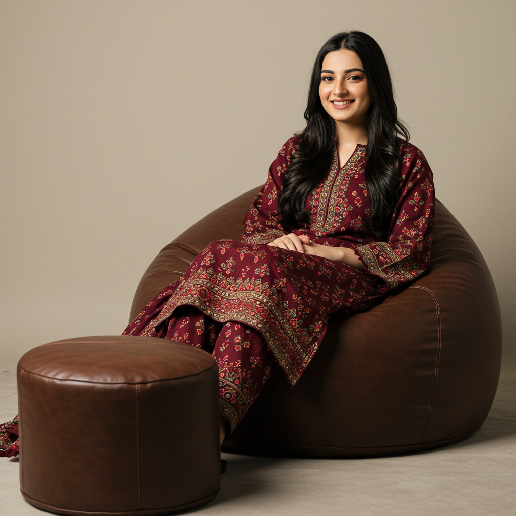 Morbido Bean Bag with Free Footstool - Image 8