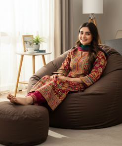 Elegant Bean Bag (FREE FOOT STOOL)