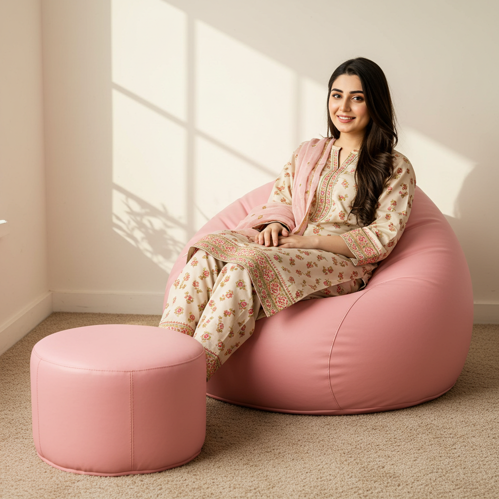 Morbido Bean Bag with Free Footstool